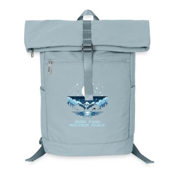Null Ping, maximaler Frieden | Pixel Gaming - Laptop-Rucksack  - Eisblau - Vorne