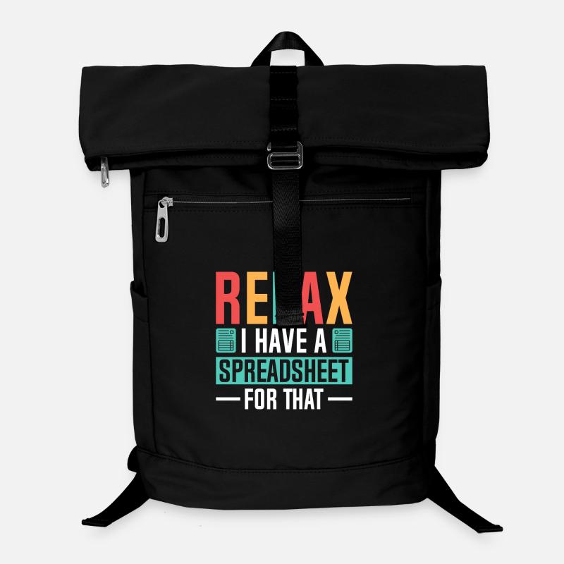 Relax: Spreadsheet Spaß - Laptop-Rucksack - Schwarz