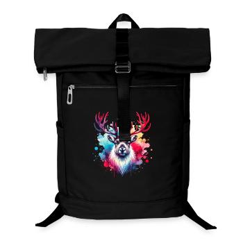 Motif de renne - Sac à dos ordinateur - noir - Devant