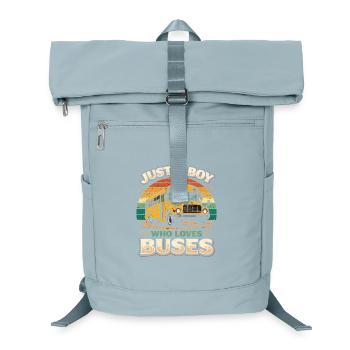 Nur ein Junge liebt Busse Retro - Laptop-Rucksack  - Eisblau - Vorne