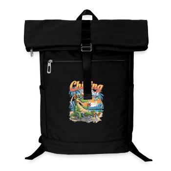 Chilling Vibes Dragon Summer Beach Palm Trees - Laptop Backpack - black - Front