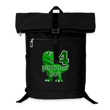 DINO 4 YEARS DINOSAUR 4TH BIRTHDAY - Laptop Backpack - black - Front