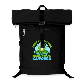 Frog Catcher Pond Protector Frog - Laptop Backpack - black - Front