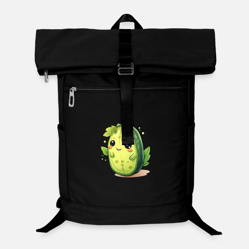 Kawaii Kaktus Gurke Männchen – Süßes Design Laptop-Rucksack 