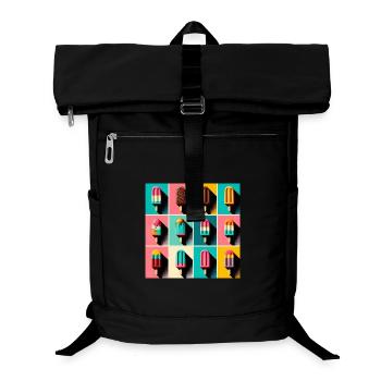 Eis am Stil Popsicle Pop Art III - Laptop-Rucksack  - Schwarz - Vorne