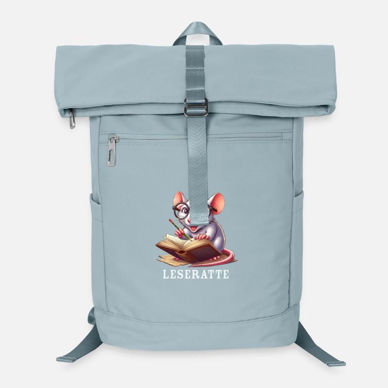 Bookworm with glasses and book Laptop Backpack