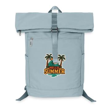 Hallo Sommer-Tropenwellen-Abzeichen - Laptop-Rucksack  - Eisblau - Vorne
