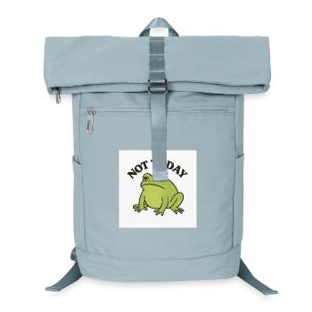 Drôle de grenouille avec texte de déclaration - Sac à dos ordinateur - bleu glacier - Devant
