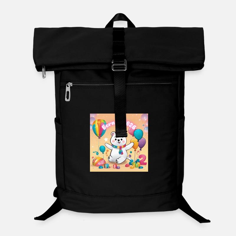 Birthday Bear with Balloons 2026 - Laptop Backpack - black
