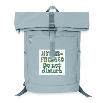Hyper-focused do not disturb design  - Laptop Backpack - ice blue - Front