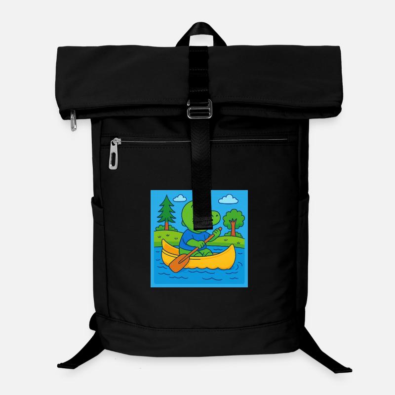Kleiner Dino im Kanu Laptop-Rucksack 
