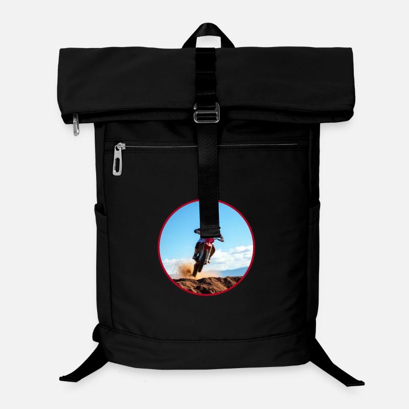 Motocross Farblogo - Rot Laptop-Rucksack 