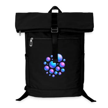 Irisierende Blasen Neonfarben - Laptop-Rucksack  - Schwarz - Vorne