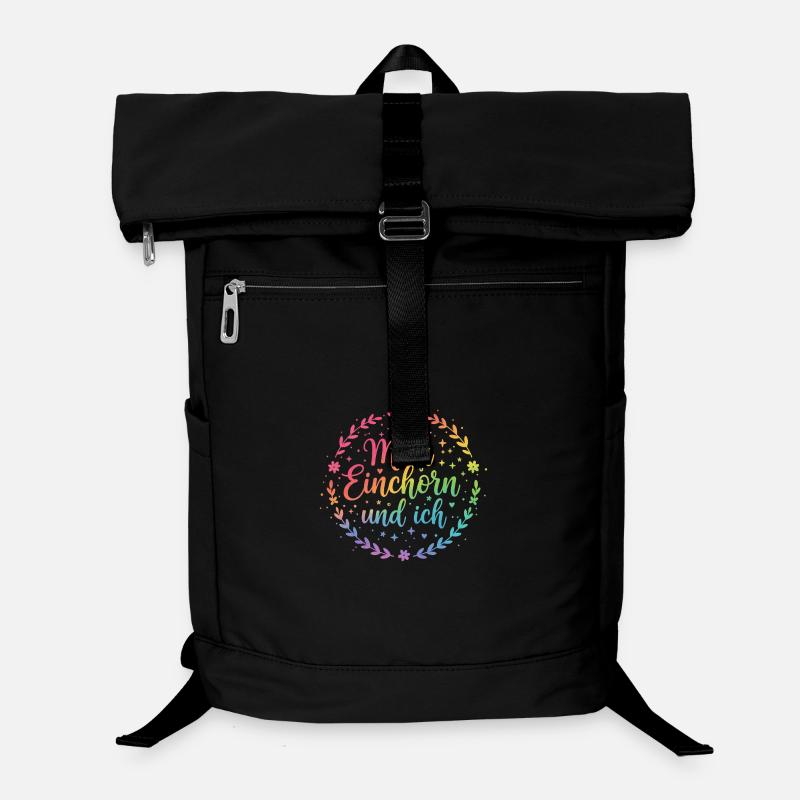 Ma licorne et moi Cercle arc-en-ciel Sac à dos ordinateur