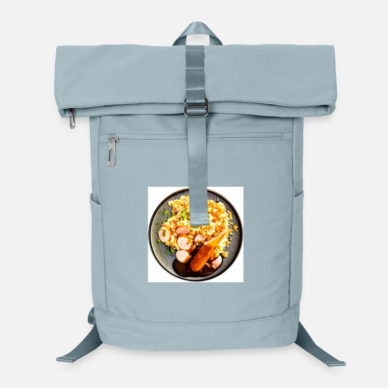 Gericht mit Wurst und Kartoffelpüree Laptop-Rucksack 