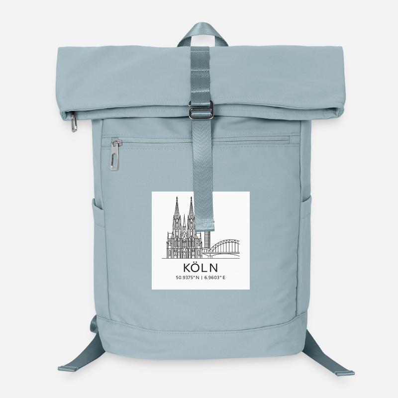 Köln Linienkunst Silhouette Wahrzeichen Laptop-Rucksack 