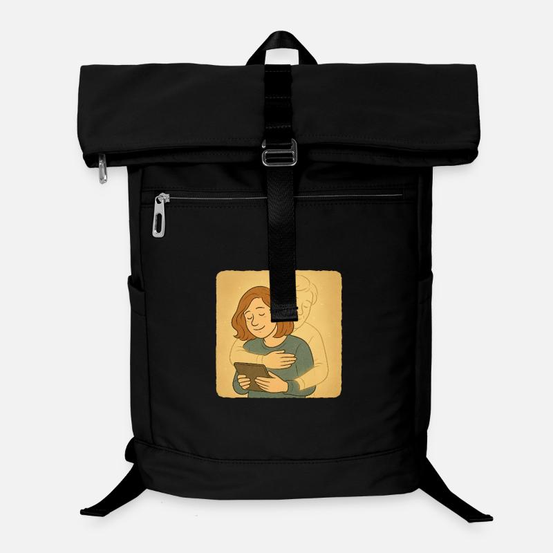 Virtual hug for me - Laptop Backpack - black