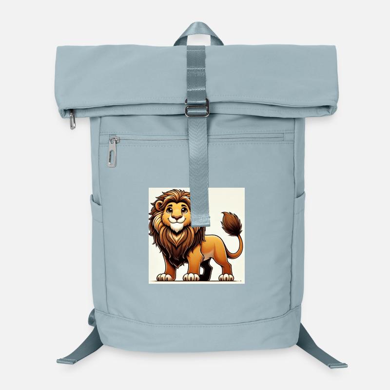 Warmer Cartoon-Löwe Laptop-Rucksack 