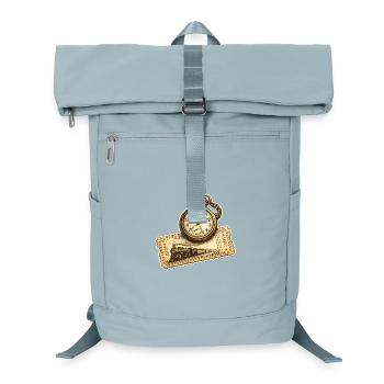 Historische Uhr Lokomotive - Laptop-Rucksack  - Eisblau - Vorne