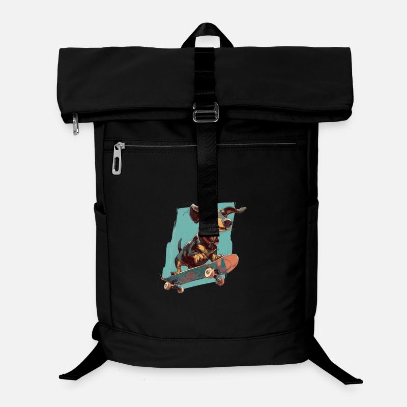 Skateboard-Dackel Laptop-Rucksack 