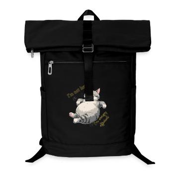 Conserving Energy Cat: Cozy Lounge - Laptop Backpack - black - Front