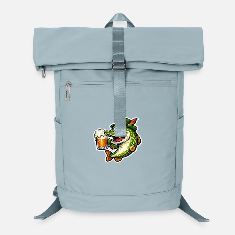 Petri Heil! - Lustiger Hecht mit Bier Laptop-Rucksack 