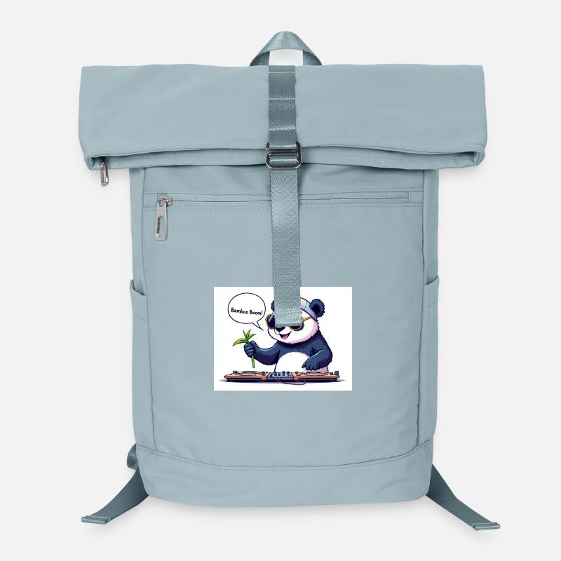 Panda DJ avec Lunettes et Bâton de Bambou Sac à dos ordinateur