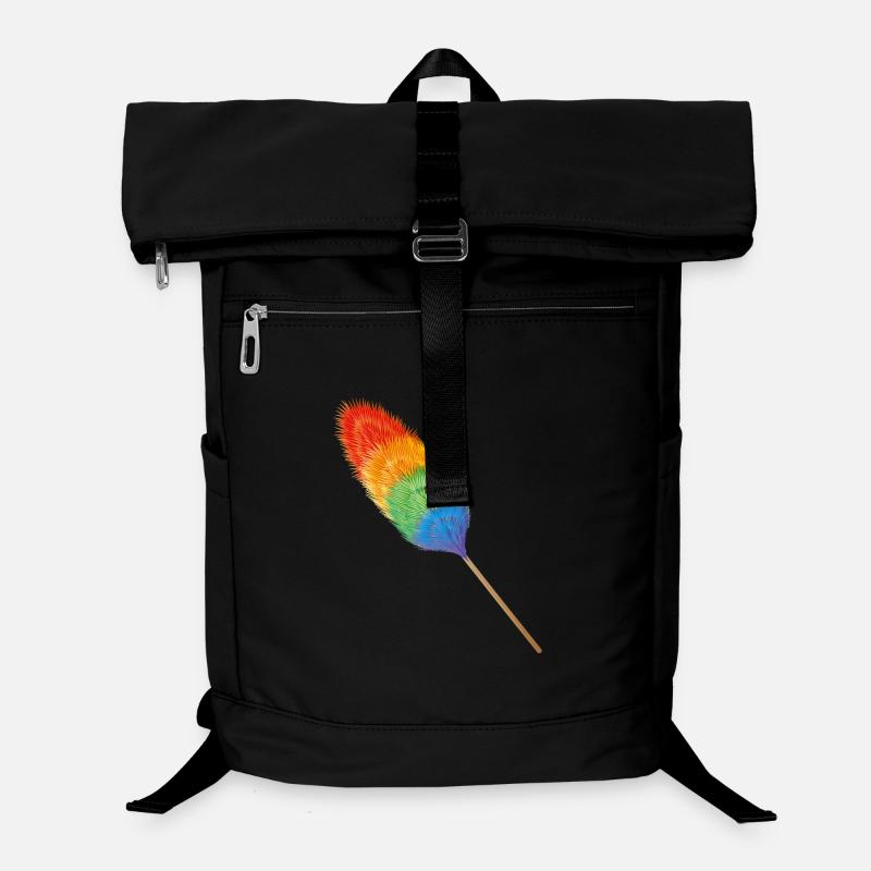 Plumeau aux couleurs vives de l'arc-en-ciel Sac à dos ordinateur