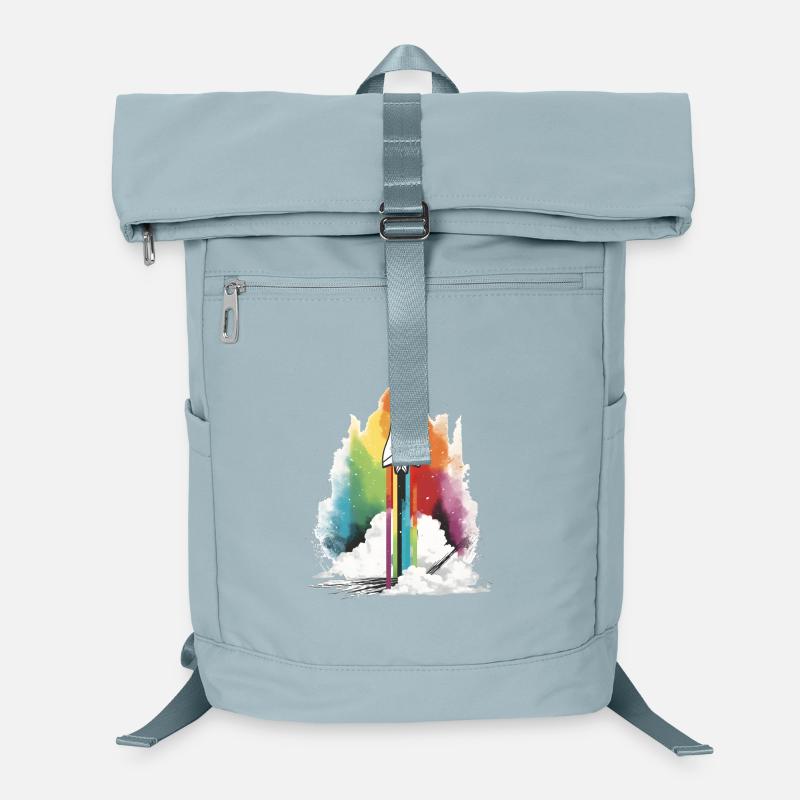 Fusée arc-en-ciel Sac à dos ordinateur