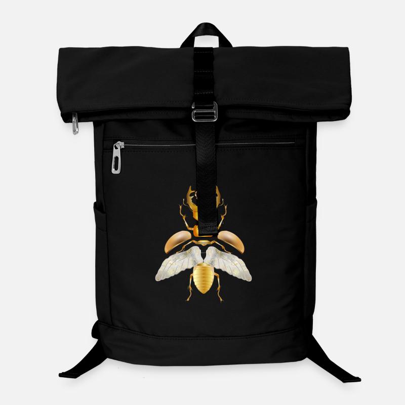 Coléoptère cerf-volant doré avec couronne en parties individuelles Sac à dos ordinateur
