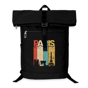 Paris Vintage Sunset Stripes - Sac à dos ordinateur - noir - Devant