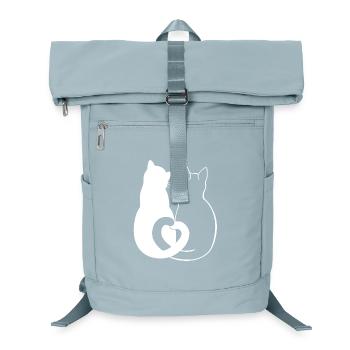 Aimant Chats Silhouette Art - Sac à dos ordinateur - bleu glacier - Devant