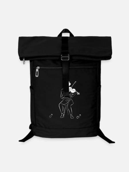 Violinist Drawing - Laptop Backpack - black