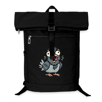 Lustige Taube als comic und cartoon für Vogelfans - Laptop-Rucksack  - Schwarz - Vorne