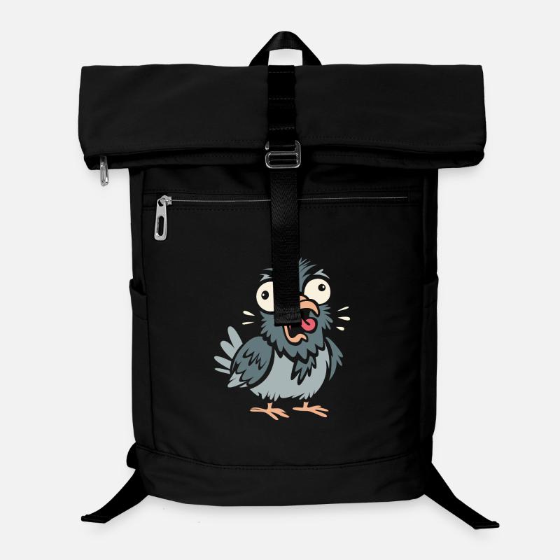 Funny pigeon as comic and cartoon for bird fans Laptop Backpack