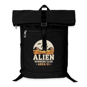 Funny Area 51 Alien UFO Running Runner - Laptop Backpack - black - Front