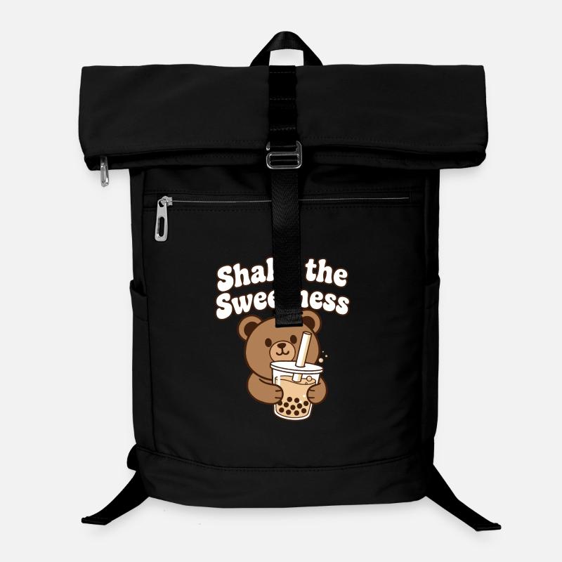 Kawaii Bear with Bubble Tea Laptop Backpack