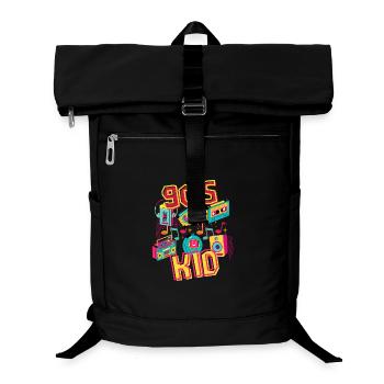 90s Kid – ein Retro-T-Shirt für Fans der 90er. - Laptop-Rucksack  - Schwarz - Vorne