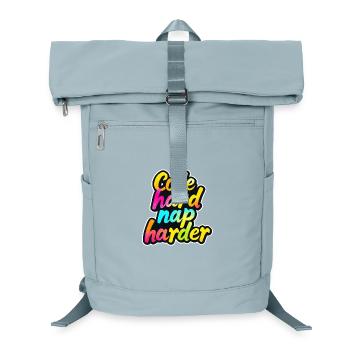 Code Hard Nap Harder Funny Programmer Tee - Laptop Backpack - ice blue - Front