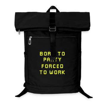 Born to party forced to work - Laptop Backpack - black - Front