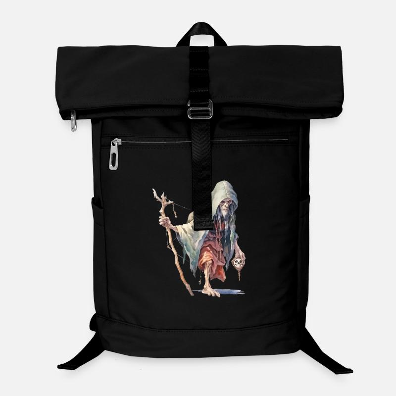 Gruseliger Waldmagier – Dark Fantasy Zauberer Laptop-Rucksack 