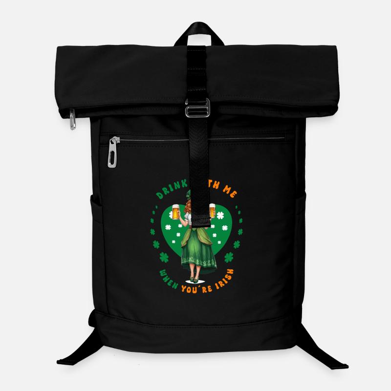 Buvez avec moi si vous êtes irlandais Sac à dos ordinateur