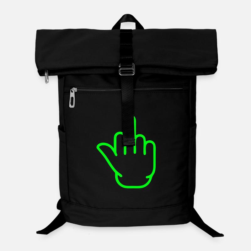 Happy Middle Finger - Laptop Backpack - black