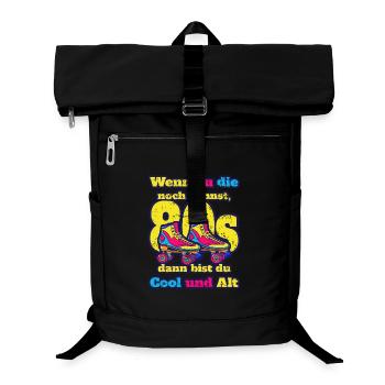 Roller skates - Laptop Backpack - black - Front