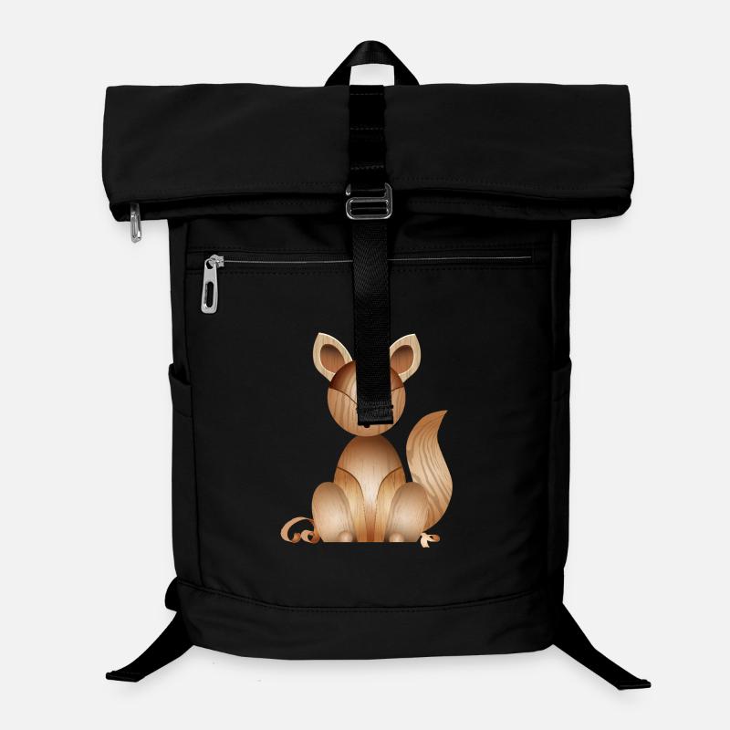 Illustration aspect bois – Renard mignon Sac à dos ordinateur