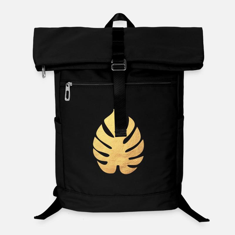 Philodendron Blatt Gold Botanik Natur Flora Bio Laptop-Rucksack 