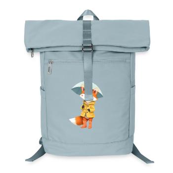 Fox Raincoat Umbrella - Laptop Backpack - ice blue - Front