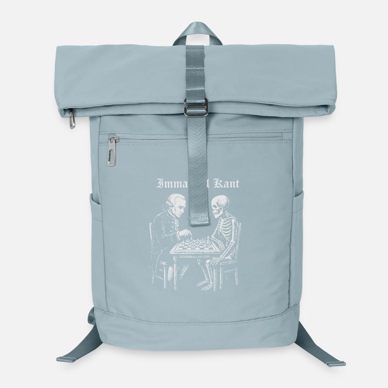 Kant and Skeleton Chess Duel Laptop Backpack