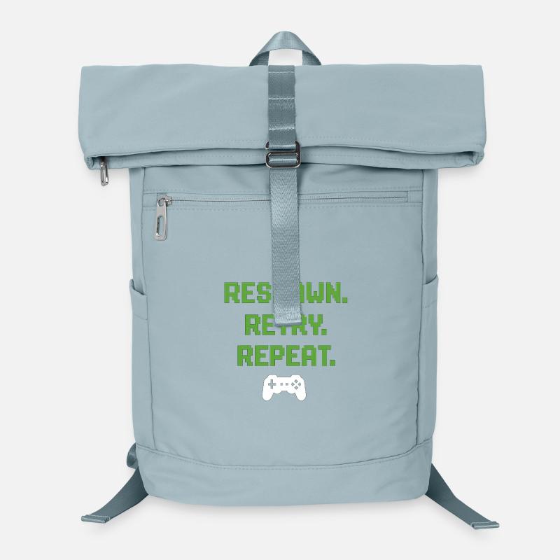 Respawn. Retry. Repeat. – Gaming Pixel Design Laptop Backpack