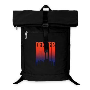 Denver Skyline Sunset Gradient - Laptop Backpack - black - Front